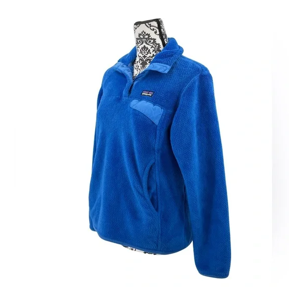 Patagonia Polartec Thermal Pro Fleece Pullover Jacket Cobalt Blue Cozy Snap-T - Picture 9 of 13